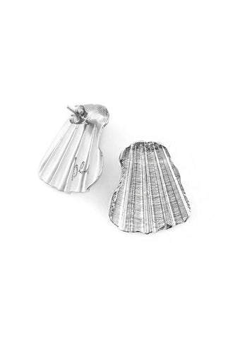 SILVER BE SHELL EARRINGS