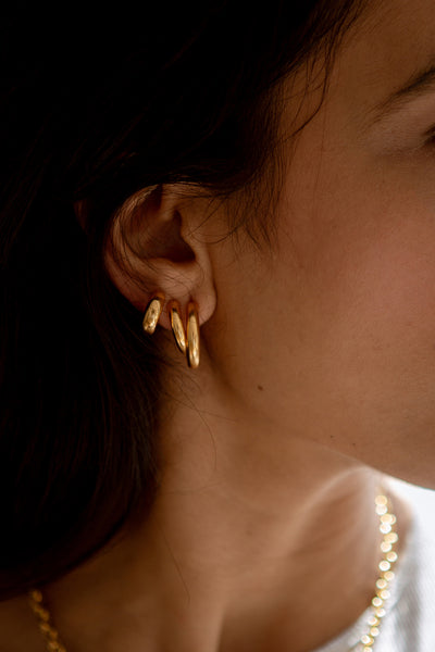 PYAR GOLD HOOP EARRINGS SMALL