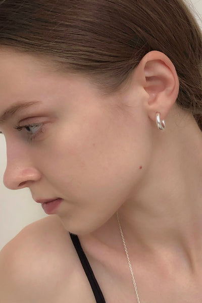 PYAR SILVER HOOP EARRINGS MEDIUM