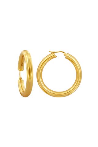 JUPITER GOLD HINGED HOOP EARRINGS