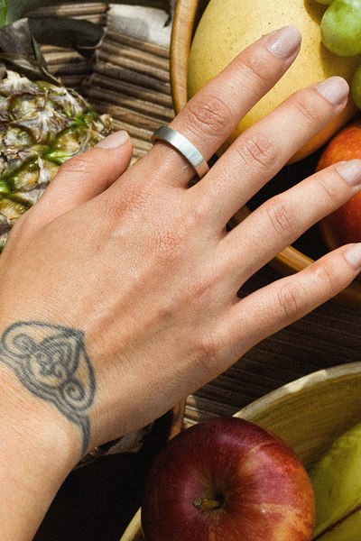 SILVER FLAT-BAND RING
