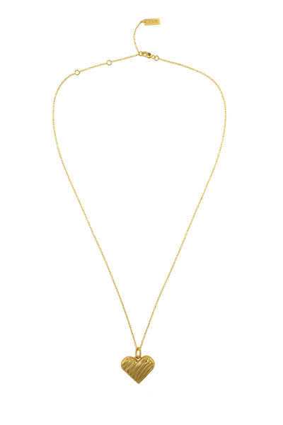 MEDIUM WAVY HEART LOCKET NECKLACE