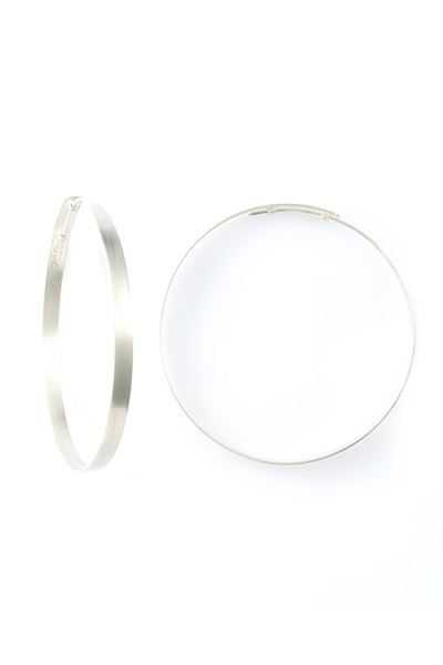 SILVER HOOP EARRINGS LARGE