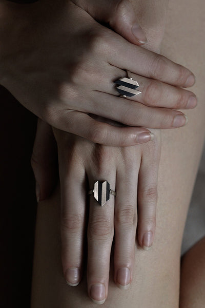 SILVER HEART RING