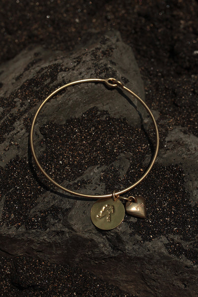 AQUARIUS HEART BANGLE