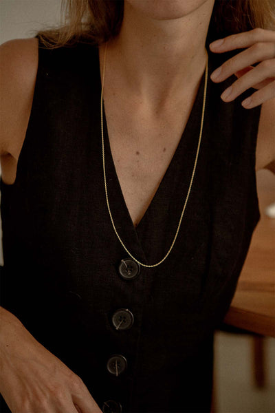 GOLD ROLO CHAIN NECKLACE
