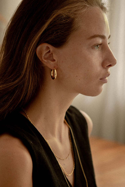 JUPITER GOLD HOOP EARRINGS SMALL