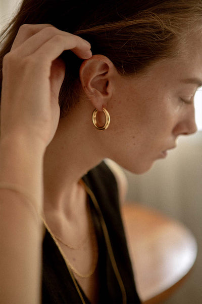 JUPITER GOLD HOOP EARRINGS SMALL
