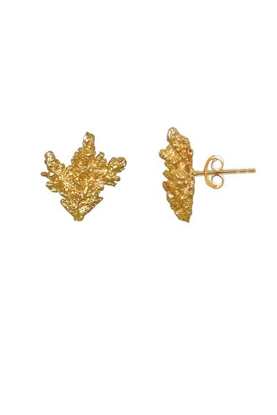 GOLD CORAL STUD EARRINGS