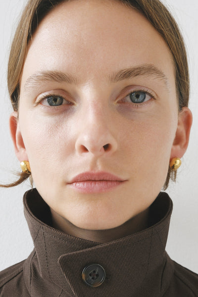 GOLD PEARL STUD EARRINGS