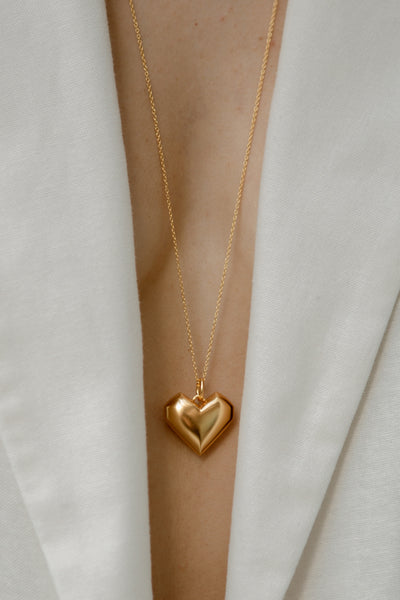 JUMBO HEART LONG NECKLACE