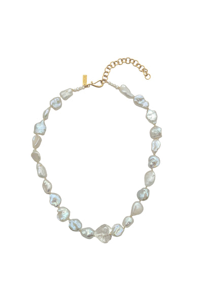 CRYSTAL QUARTZ PEARL NECKLACE