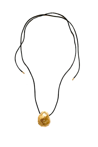 THE SEER GOLD SHELL CORD NECKLACE