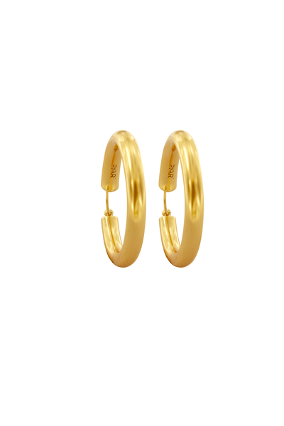 JUPITER GOLD HINGED HOOP EARRINGS