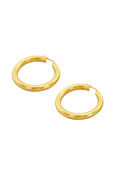 JUPITER GOLD HINGED HOOP EARRINGS