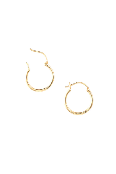 GOLD HINGED HOOP EARRINGS MINI