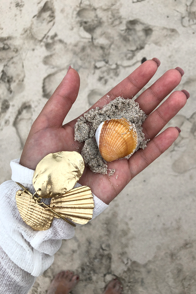 CONE SHELL AMULET + BANGLE