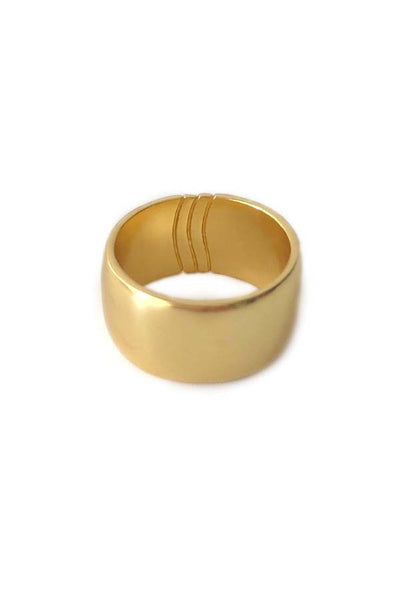 GOLD WAVY CIGAR RING